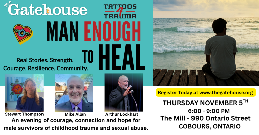 Man Enough to Heal, November 5, 2026 at The Mill, 990 Ontario Street, Cobourg, Ontario